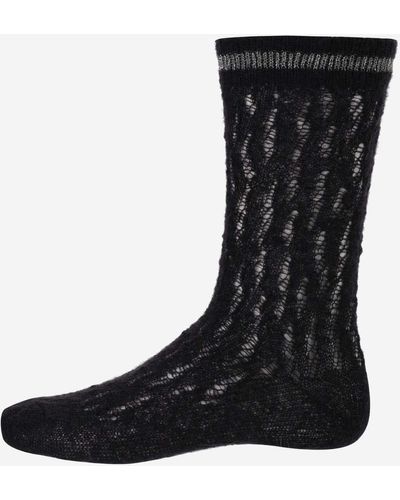 Alto Milano Mohair Blend Socks - Black