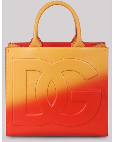Dolce & Gabbana Dolce & Gabbana Medium Dg Daily Tote Bag - Orange