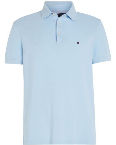 Tommy Hilfiger Light Short-Sleeved Polo Shirt With Logo - Blue