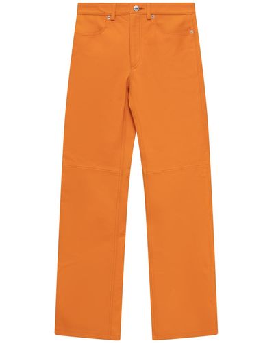 JW Anderson Leather Trousers - Orange