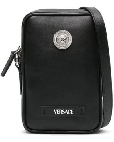 Versace Phone Case Calf Accessories - Black