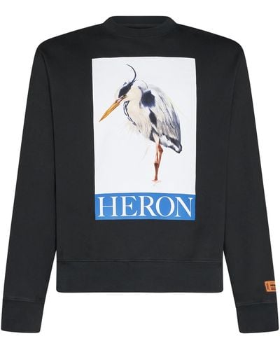 Heron Preston Heron Bird Painted Cotton Sweatshirt - Black