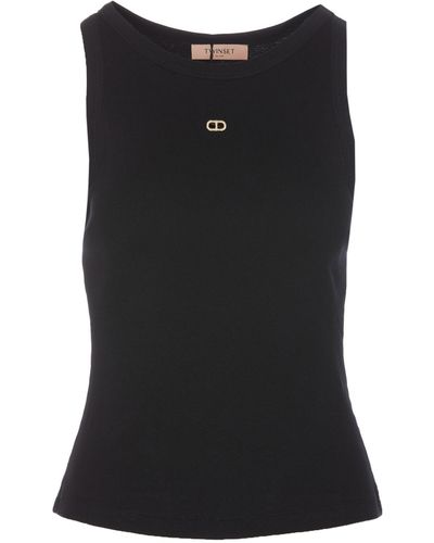 Twin Set Tank Top - Black