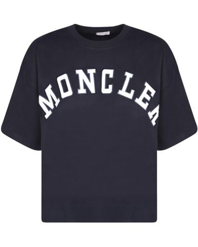 Moncler Logo Roundneck T-Shirt - Blue