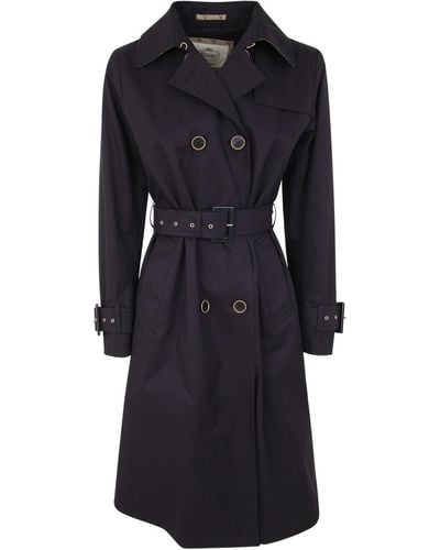 Herno Delan Double Breasted Trench - Blue