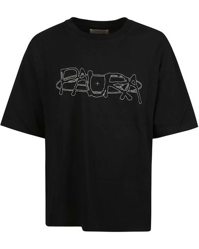 Paura Logo Oversized T-Shirt - Black