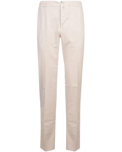 Kiton Buttoned Fitted Trousers - Natural