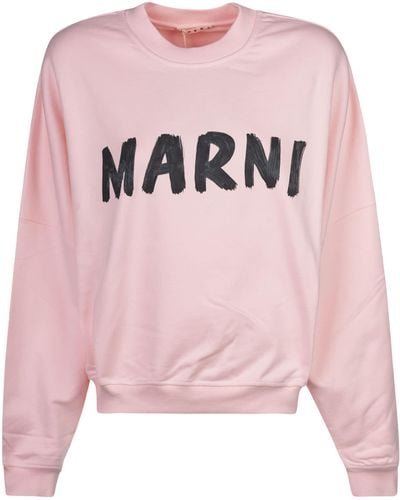 Marni Oversized Logo Sweatshirt - Pink