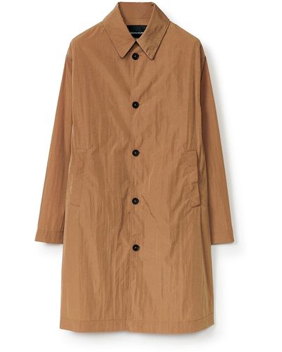 Fabiana Filippi Long Lightweight Trench Coat With - Brown