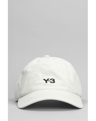 Y-3 Hats In Gray Cotton