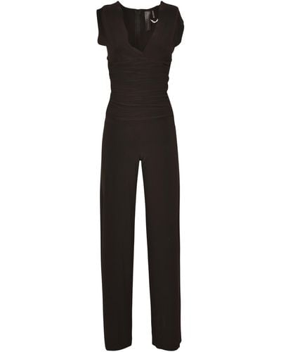 Norma Kamali Rear Zip Sleeveless V-Neck Bodysuit - Black