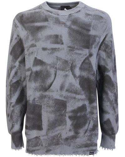 Mauna Kea Cotton Pinture Effect Sweater - Gray