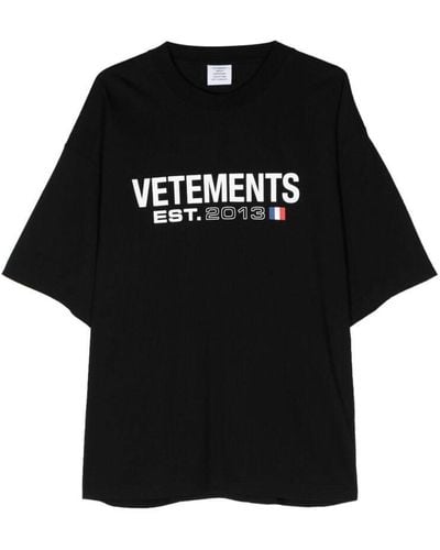 Vetements T-shirts - Black