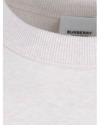 Burberry Crew Neck Logo Sweatshirt - Gray