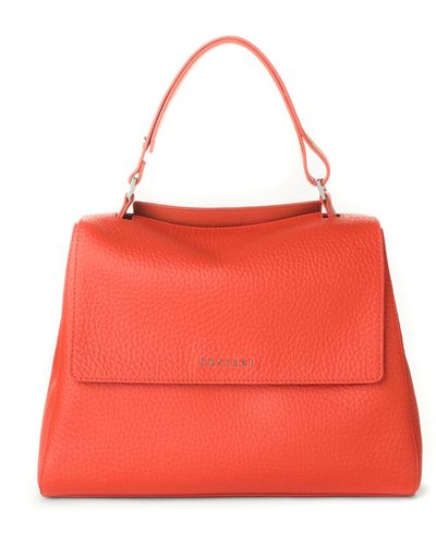Orciani Sveva Soft Medium Leather Shoulder Bag - Red