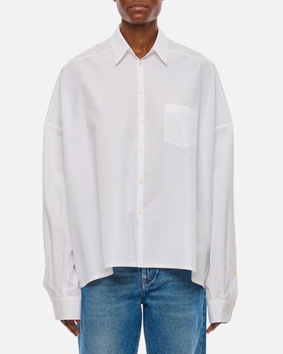 Junya Watanabe Cropped Cotton Shirt - White