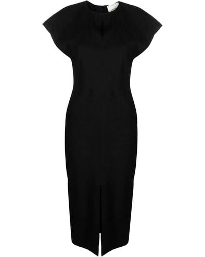 Isabel Marant Cap-sleeved Pencil Dress - Black