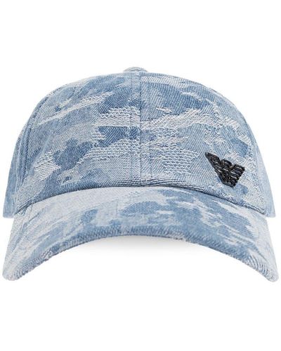 Emporio Armani Baseball Cap With Logo, - Blue