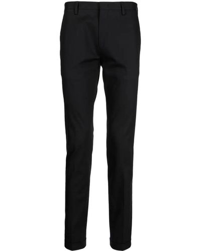 Paul Smith Tapered-leg Cotton Trousers - Black