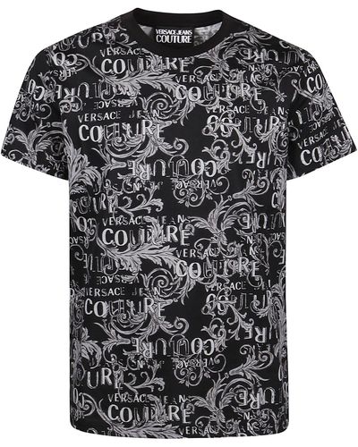 Versace Print Logo Baroque T-shirt - Black