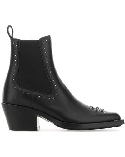 Chloé Black Leather Nellie Ankle Boots