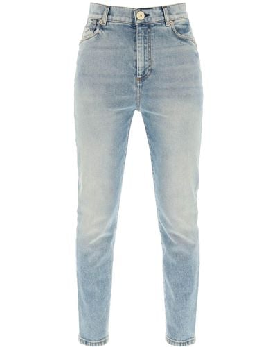 Balmain High-waisted Slim Jeans - Blue