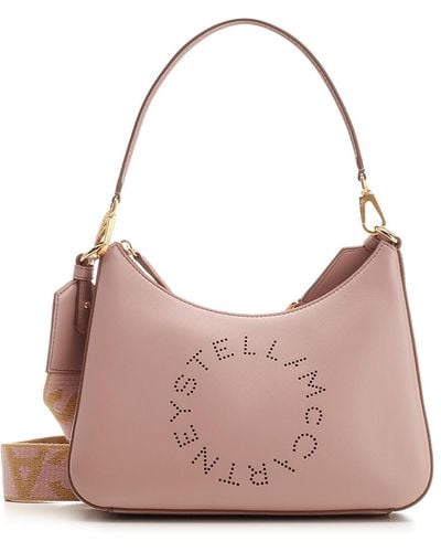 Stella McCartney Small Shoulder Bag With Logo - Pink