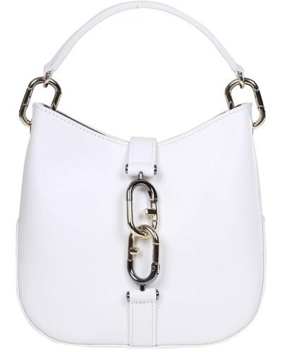 Furla Mini Siren Bag In White Leather