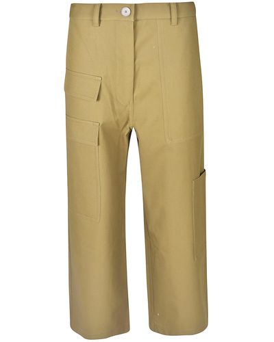 Sofie D'Hoore Cropped Length Cargo Trousers - Green