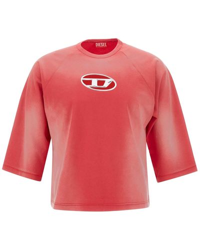 DIESEL T-Croxt Cotton T-Shirt - Red