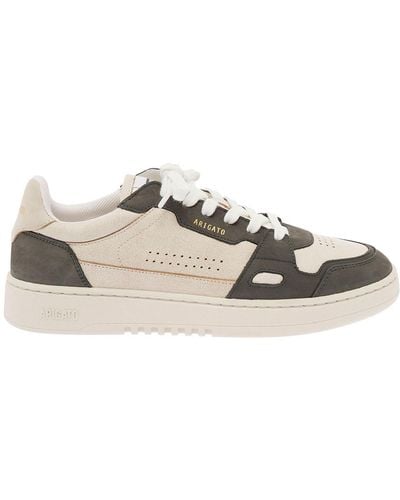 Axel Arigato 'dice Lo' Green And White Two-tone Sneakers In Calf Leather Man