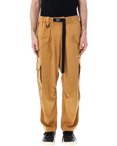 Y-3 Belted Cargo Trousers - Brown