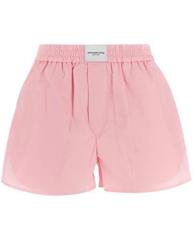 T By Alexander Wang Cotton Shorts - Pink