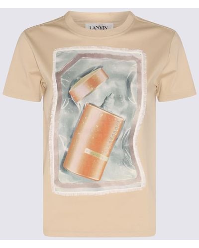 Lanvin Cotton T-Shirt - Natural