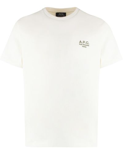 A.P.C. Raymond Cotton Crew-neck T-shirt - White