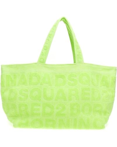 DSquared² Terry Cloth Shopping Bag Tote Bag - Green