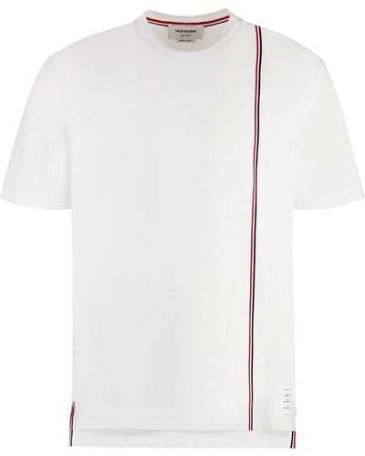 Thom Browne Logo Cotton T-Shirt - White