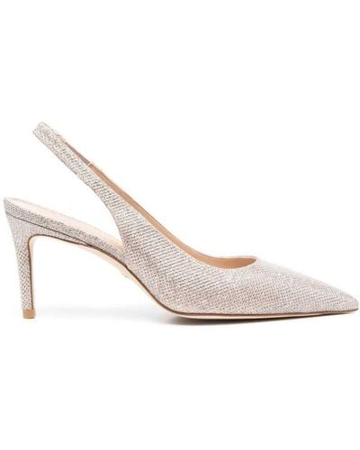 Stuart Weitzman Stuart 75mm Slingback Pump - White