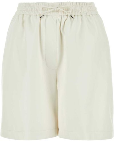Loewe Leather Shorts - White