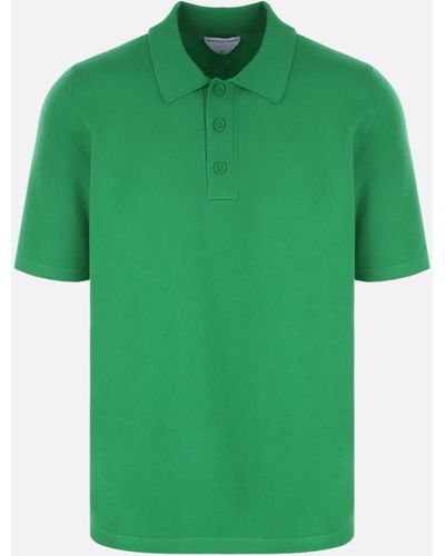 Bottega Veneta Lightweight Stretch Wool Polo Shirt - Green