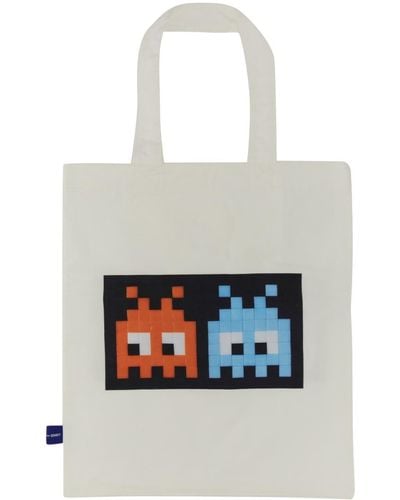 Comme des Garçons "pixel" Shopping Bag - White