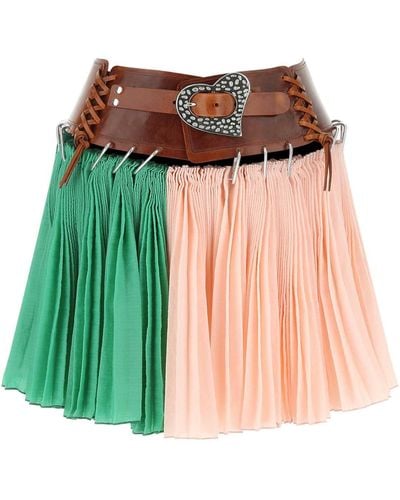 Chopova Lowena Polyester Mini Skirt - Green