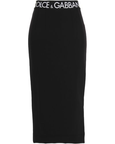 Dolce & Gabbana Logo Elastic Skirt - Black
