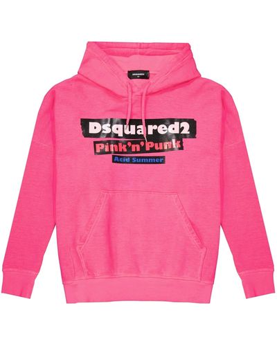 DSquared² Logo Hooded Sweatshirt - Pink