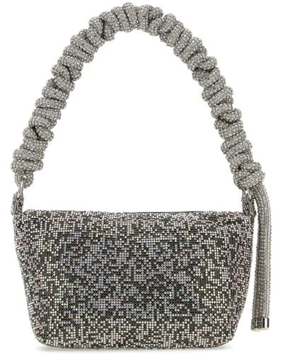 Kara Rhinestones Handbag - Grey