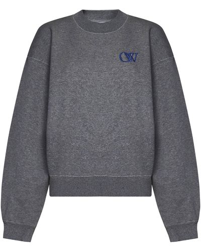 Off-White c/o Virgil Abloh Off- Sweatshirt - Gray