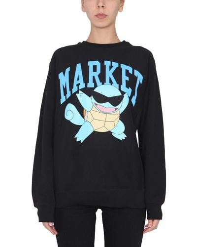 Market Pokemon Squirtle Sweatshirt - Black