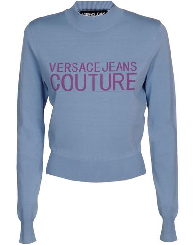 Versace Jeans Couture Logo Knitwear - Blue