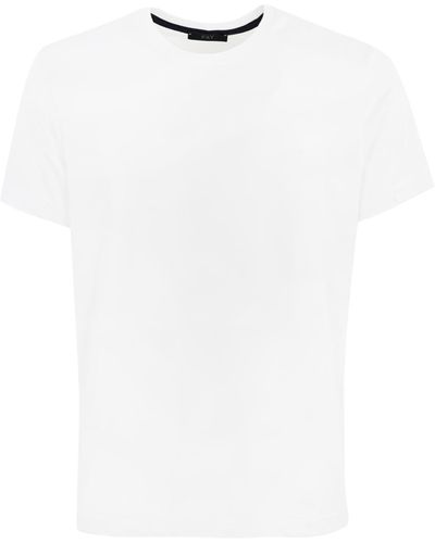 Fay T-Shirt With Logo Embroidery - White