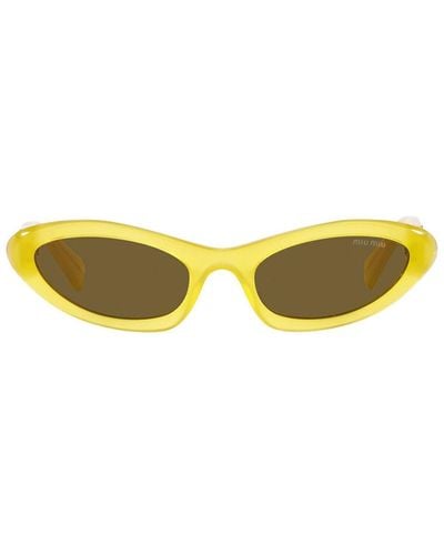 Miu Miu 0Mu 09Ys Glimpse 17L01T Sunglasses - Yellow
